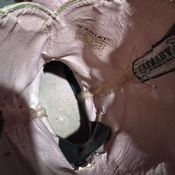 Ariat Women's Pink and Brown Ankle Boots - Picture 8 of 8